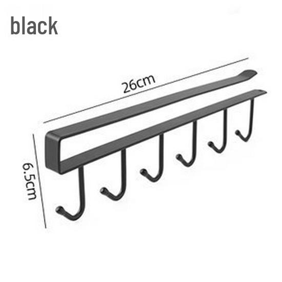 

Punch-Free Space-Saving Storage Rack with Double-Row Hooks