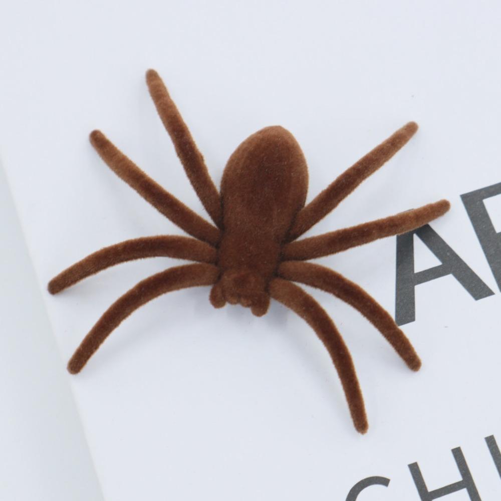 10PCS Mini Fake 3D Spider Toy Simulation Artificial Spider Halloween Plush Spider Carnivals
