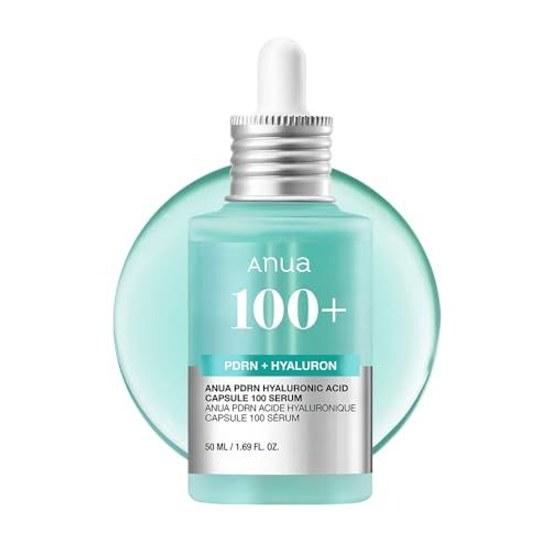 ANUA PDRN Hyaluronic Acid Capsule 100 Serum 50ml Large Capacity Beauty Essence Moisture Hydration Skin Texture Radiance Dewy Hyaluron High-Density Dry