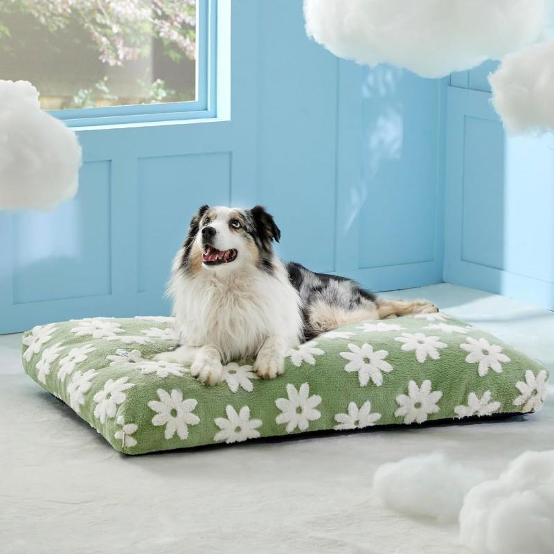 Rectangular Pet Bed Dogs Cats Soft Plush Floor Mat With Removable Cover
