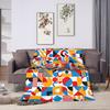 Bauhaus Modern Geometric Pattern Warm Blanket Airplane Plush Bedding Throws Aesthetic Couch Bed Flannel Bedspread Sofa Bed Cover