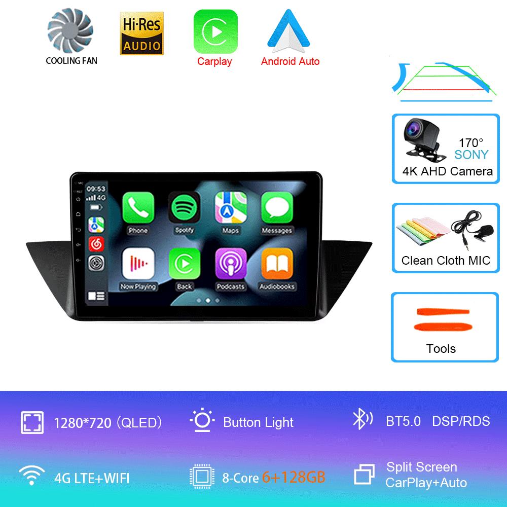 Car Radio Android14 Carplay For BMW X1 E84 2009 2010 2011 2012 Navigation GPS Multimedia Player WiFi+4G Stereo Auto DSP Video BT