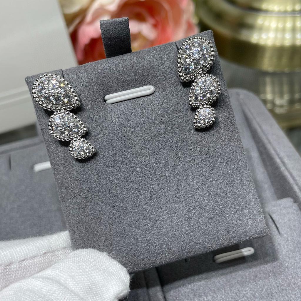 Hot Brand Vintage Earrings for Women Luxury Jewelry Fashion Water Drop Designer Eardrop Pure 925 Sliver Party Stud Earrings