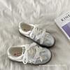 Silver Pearl Ballet Girl 2 New Spring Niche Platform White Shoes Lace Board Shoes Tide