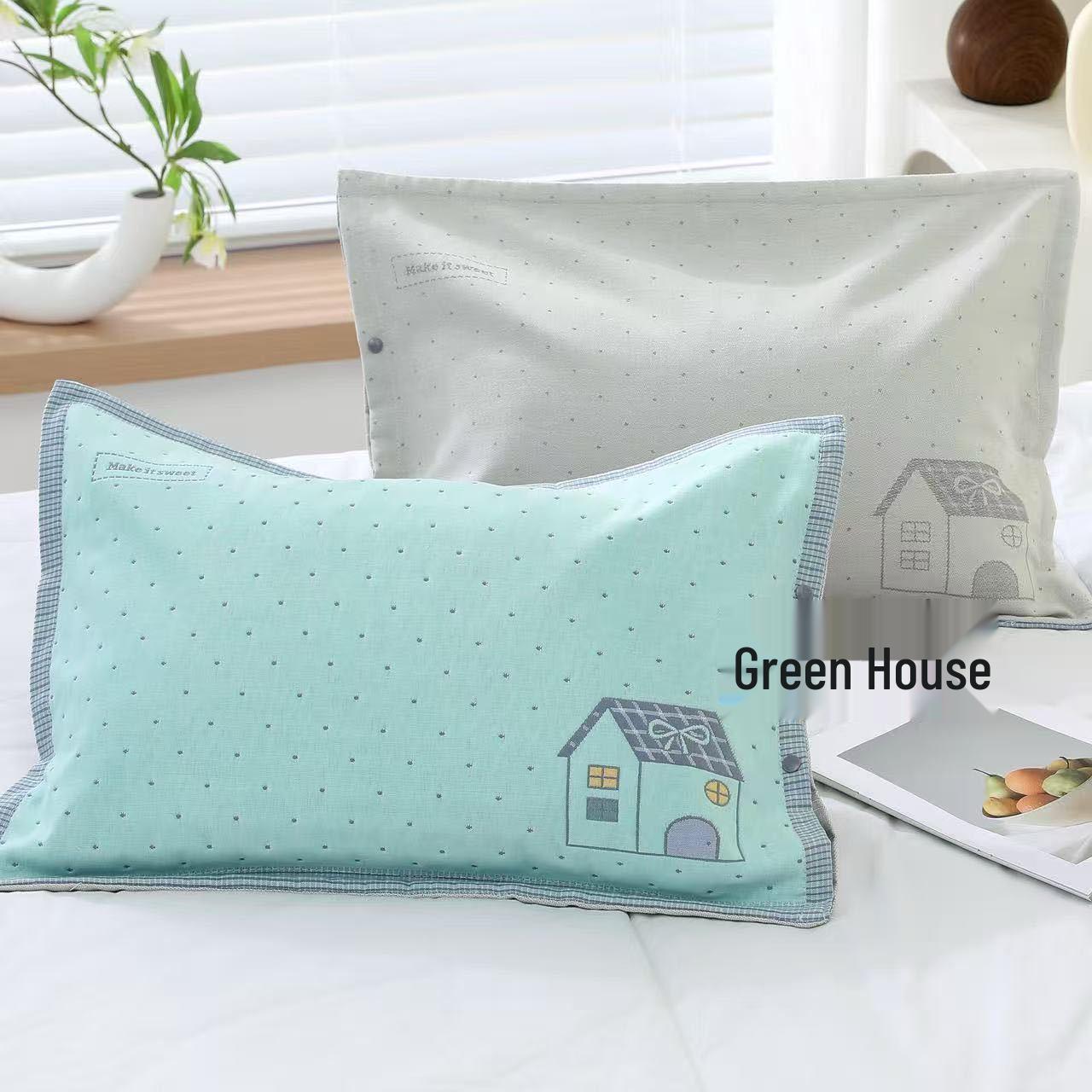 High Density Snap Closure Pure Cotton Jacquard Cartoon Children s Pillowcase 40x60 cm