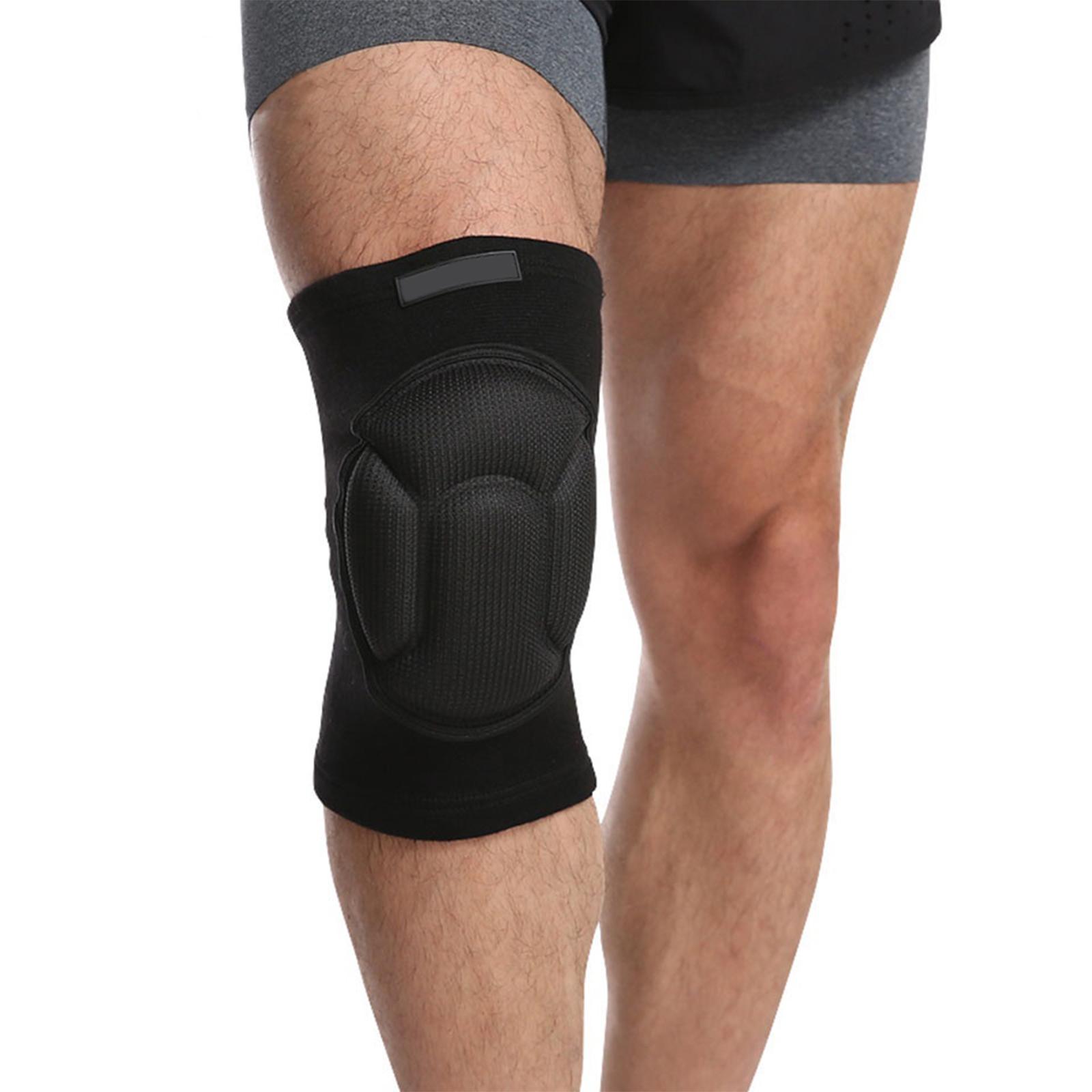A pair of thickened sponge sports knee braces