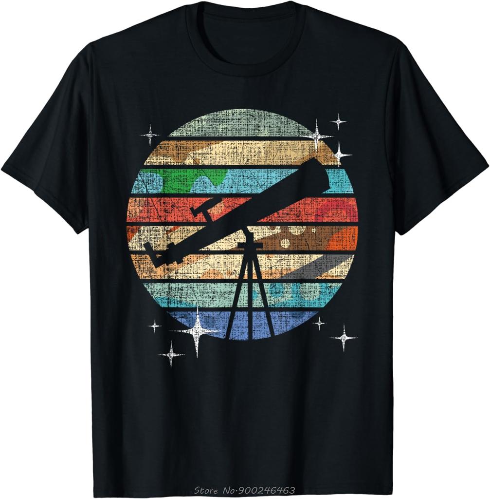 Planets Of Solar System Telescope Astronomy Science Fan TShirt Unisex Clothing Fashion Graphic T Shirt Oversized Casual Tshirt