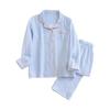 [GDenFrog] Pajamas, Double Gauze, Room Wear, Women's, Loungewear, Long Sleeve, 100% Cotton, Top and Bottom Set, Sweat Absorbent, Breathable,