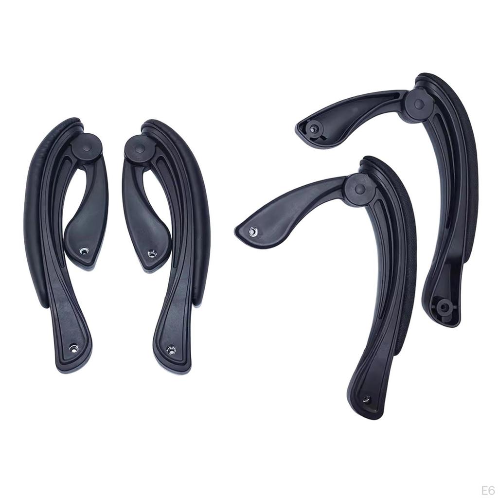 1 par justerbare armlener til kontorstol, armlener med puter for de fleste gaming-svingstoler, enkle