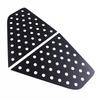 For Kia Soul - Aluminum Alloy Black Car Rear Triangular Glass Window Honeycomb Decorative Panel Sticker Accessories