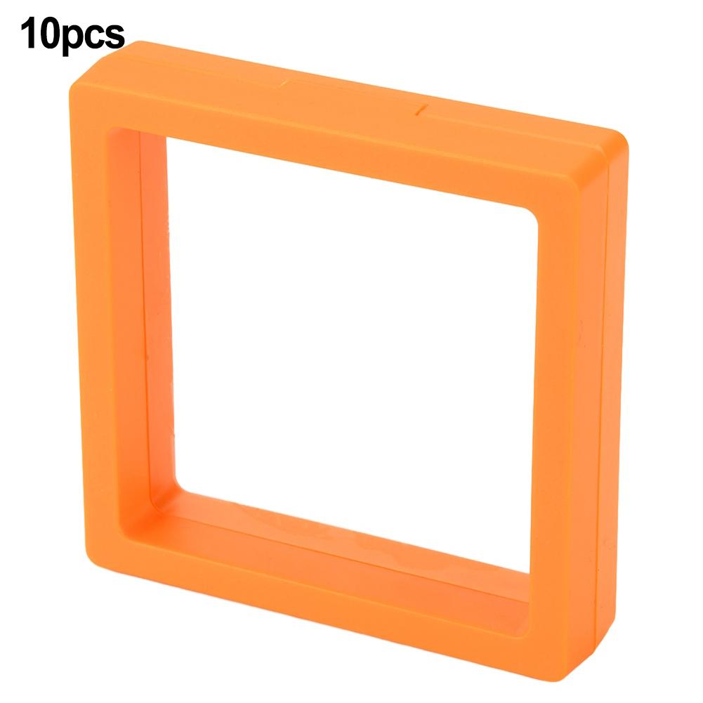 Storage Supplies Coin Display Holder 10pcs 3D Floating Display Holder 3D Floating Effect 70*70mm Coin Frame Penny