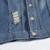 Men's New Fashion Denim Vest Casual Cowboy Jacket In Shoulder Blouse
