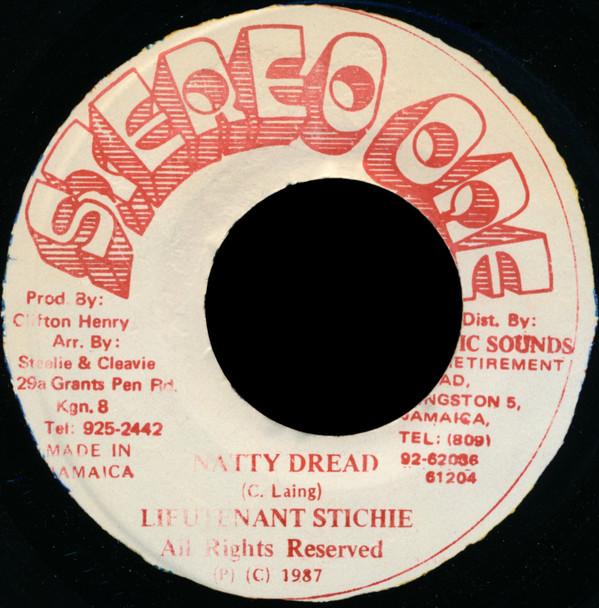 7inch Record LIEUTENANT STICHIE - Natty Dread NONE Stereo One 1987 Jamaica Reggae, Ska & Dub Used