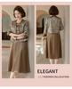 Spring & Autumn Chinese Style Two-Piece Set: Elegant Coat and Mid-Length Skirt for Middle-Aged Women