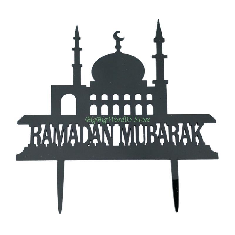 24TE Acrylic Cake Decors Islamic Holiday Cake Toppers for Middle Eastern Celebration Pack of 2PCS