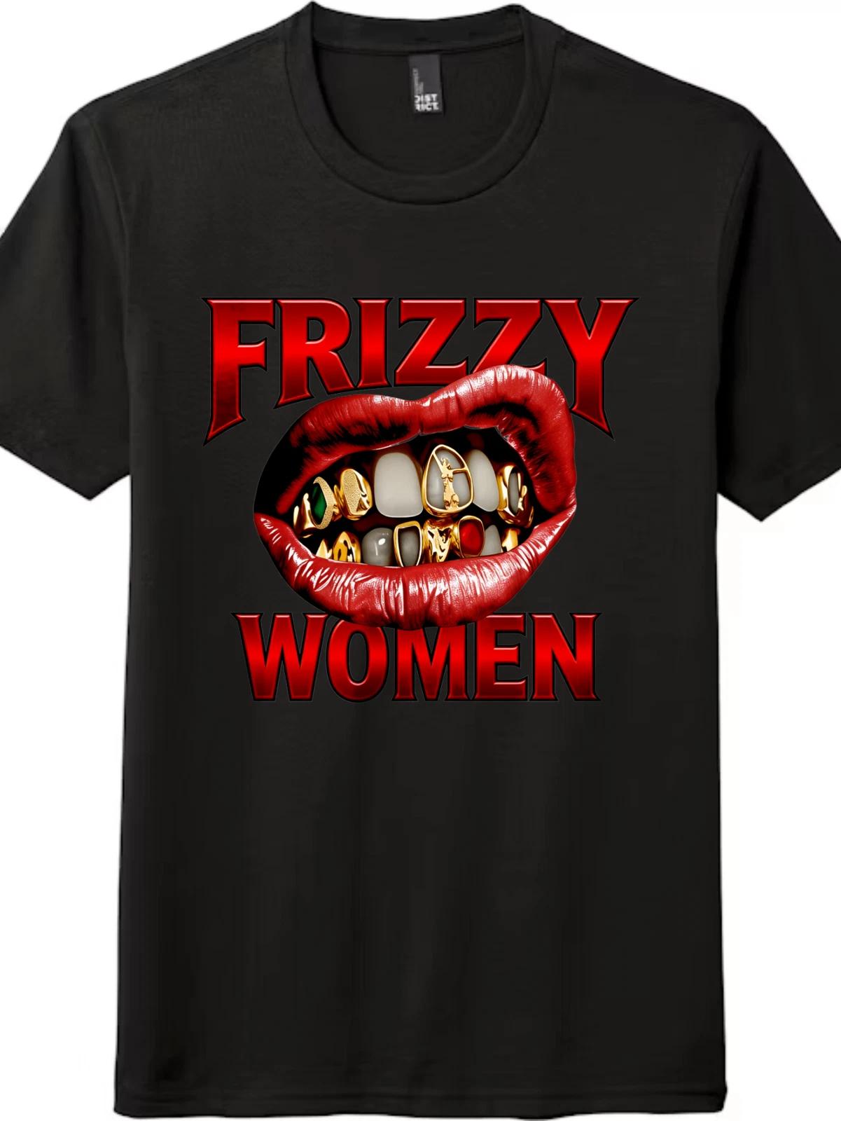 

Графичная футболка Hip Hop Grillz | Дизайн с красными губами и драгоценностями | Мужская и женская S
