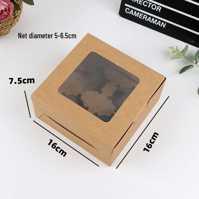 Transparente Fensterkuchen-, Muffin- und Cupcake-Box für Verpackung und Takeaway