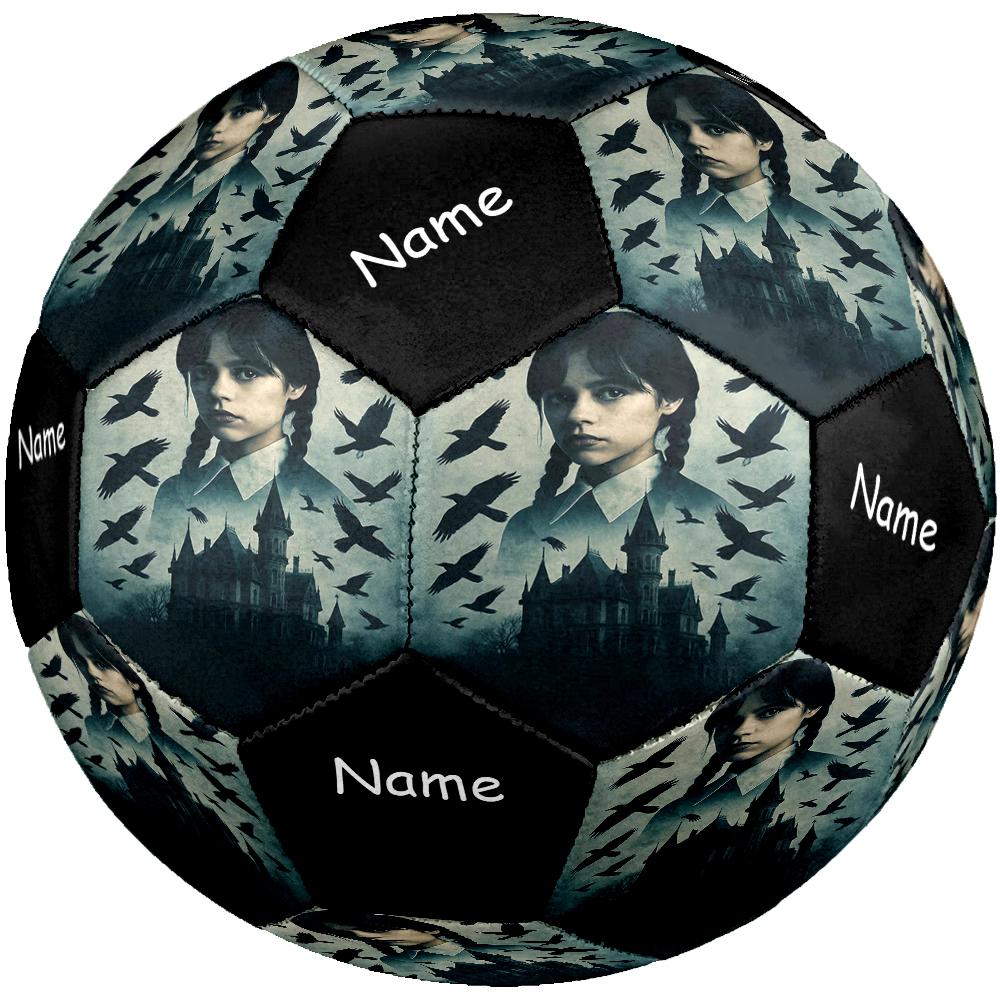 Custom Name Wednesday Theme Size 5 Soccer Ball, Suitable for Both Indoor and Outdoor Matches, a Gift Suitable for Everyone.