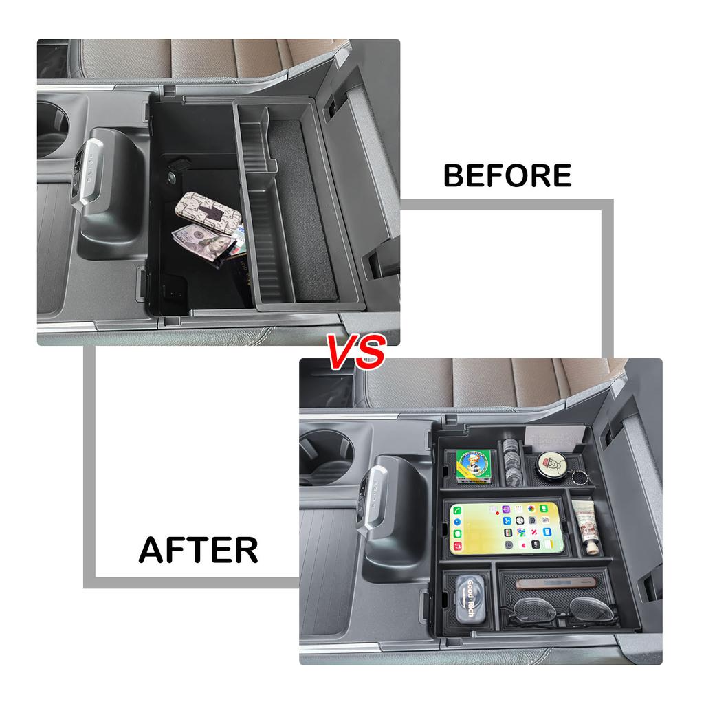 Center Console Storage Box Tray for 2025 Ford Expedition Armrest Storage Center console Box organizer Interior Car Accessories