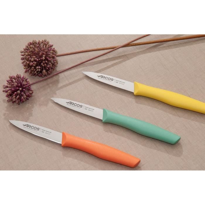 ARCOS Nova - Coffret 3 Couteaux d'Office (85 Mm), 3 Couleurs