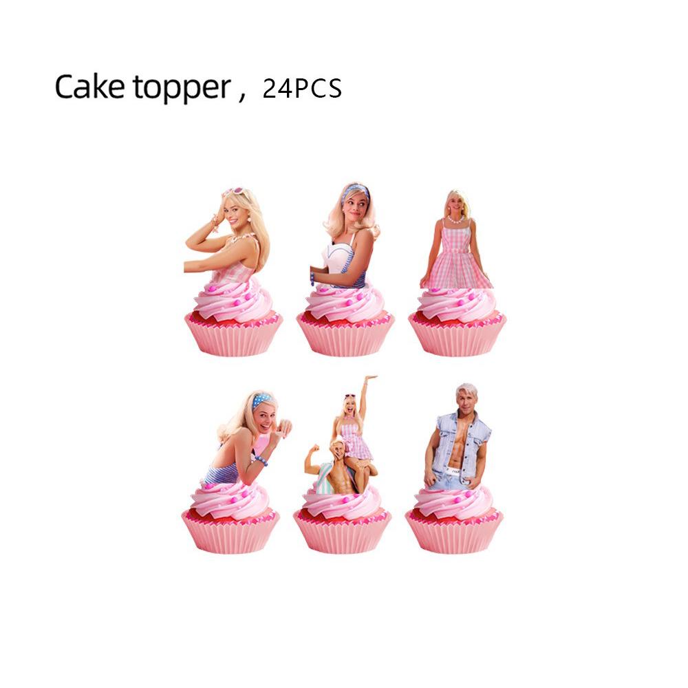 44 de bucăți de decorațiuni pentru petreceri tematice Barbie includ Banner Balloon Cake Topper