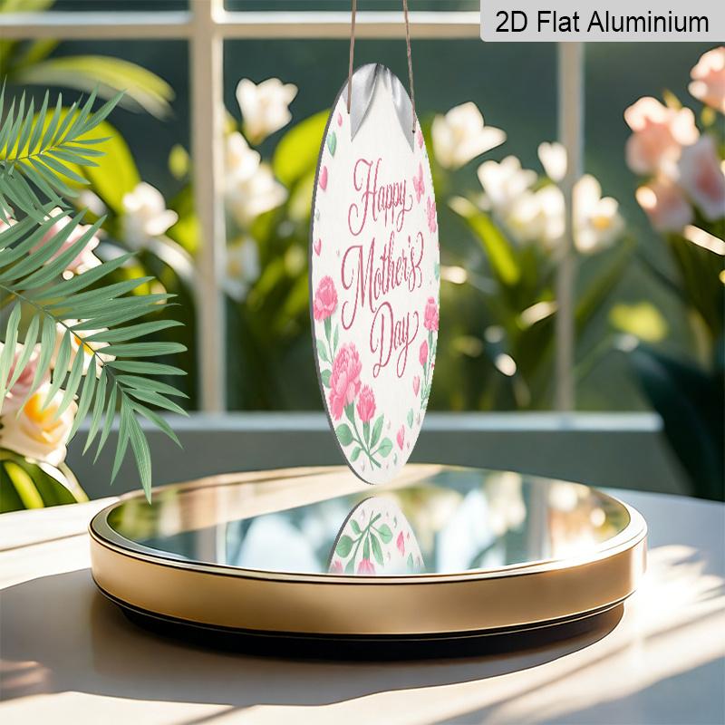 2D Flat, Aluminum Metal Sign Mother's Day Commemorative Plaque - an Elegant And Heartfelt Gift with "for Mom" Inscription, 20X20Cm(7.87Inch) Desktop