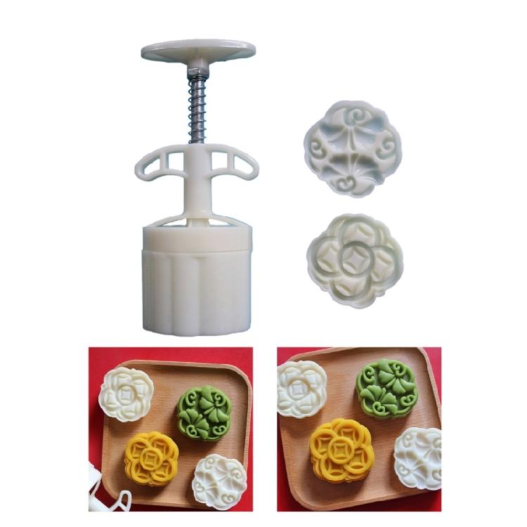 Mooncakes Mold with 2 Stamp Pineapples Cake Bakewares Hand Pressed Dessert Baking Moulds Bean Pastes Cake Molds