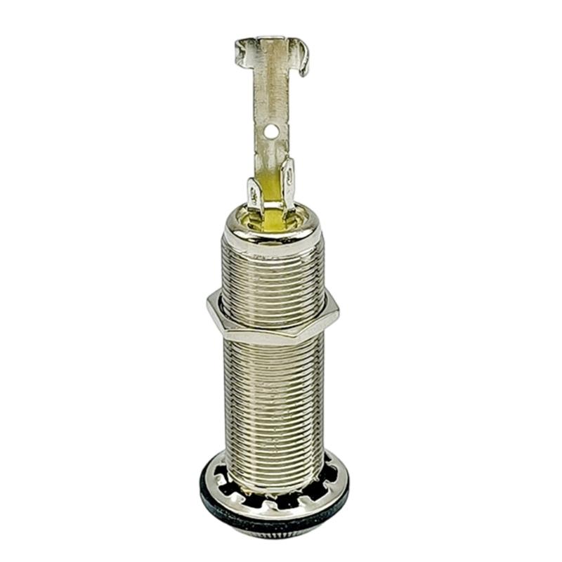 

Professional 6.35mm Electric Guitar Jacks Socket Alloy Texture Bass Plug Socket Suitable for Stable Sound Performances серебряный