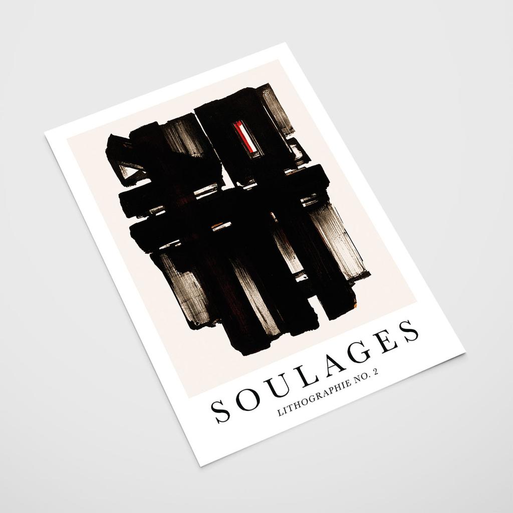 Poster Soulages Abstraction Painting