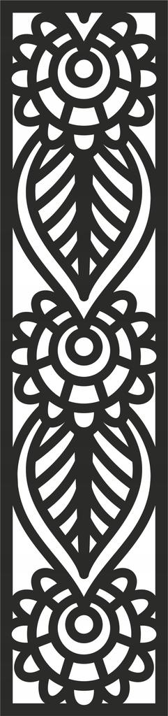 A4 Pendant, openwork decoration, black, 21x90