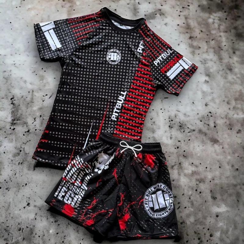 2026 Bestselling Hardcore Combat Abrasion Protective Suit Breathable and Quick-Drying Short-Sleeve + Shorts Two-Piece Set Unisex