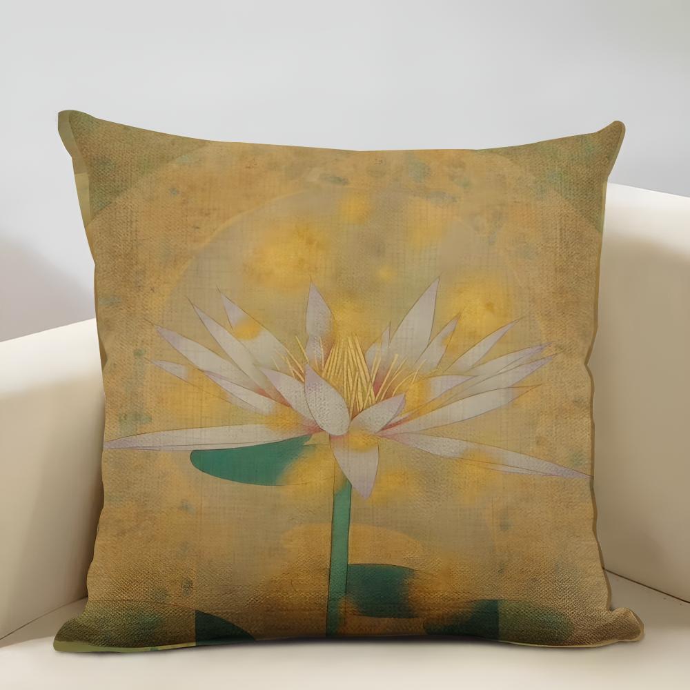 Rock Color Works Cushion Cover Household Decoration Linen Sofa Cushion Cover: Skin-Friendly & Breathable With Invisible Zipper