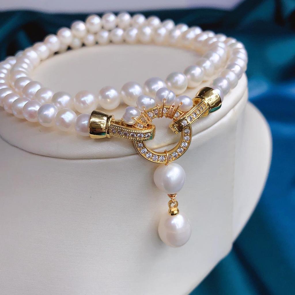Zhuji Freshwater Pearl Necklace - White, Versatile Fashion Jewelry with Exquisite Luster for Women.
