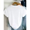 European Size Women's Comfy Blend T-Shirt with Floral Print - Casual Round Neck, Stretch Fit, Machine Washable