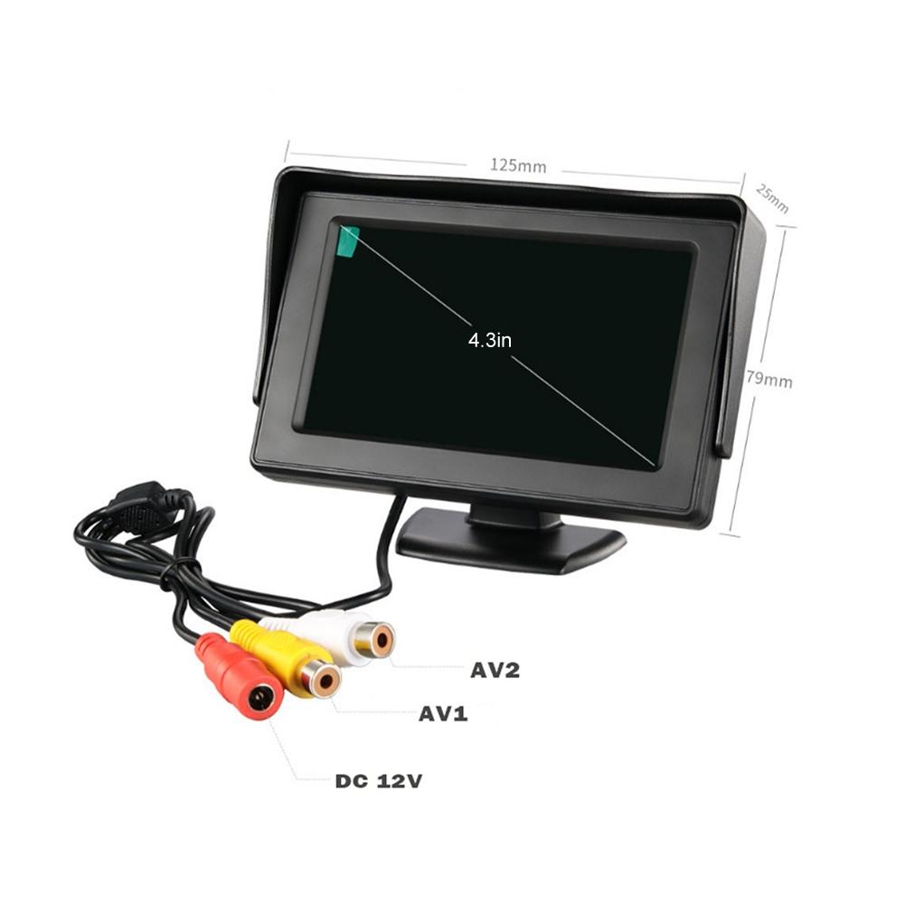4.3 Inch TFT LCD Car Reversing Screen For Rear View Kit Reverse Parking Camera