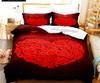Flower Duvet Cover Set Bed Single Red Rose Quilt Cover 3D Comforter Bedding Sets 3pcs with Pillow Case King Size Full Wedding