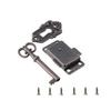 Vintage Iron Drawer Lock Flush Mount Furniture Decorative Lock with for KEY for