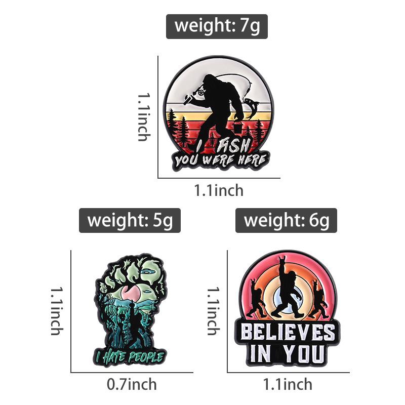 Human Evolution Enamel Pins Custom BELIEVES IN YOU Brooches Lapel Badges Clothes Animal Jewelry Gift for Friends