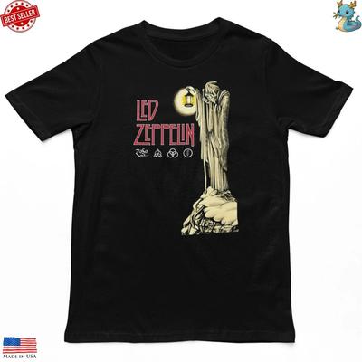 Led Zeppelin Hermit Rock and Roll Musik T-Shirt Herren Klassisches Band-T-Shirt Unisex T-Shirt