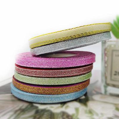 22m Colorful Onion Ribbon - 0.6cm Wide, Gold & Silver for Gift Packaging & Cake Decoration
