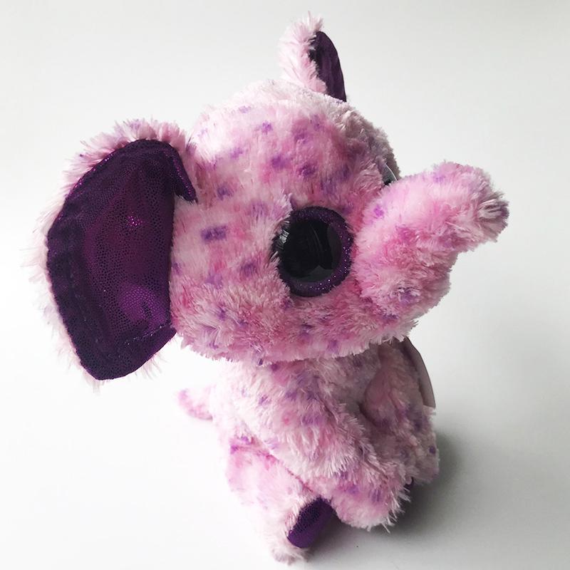 15cm Big Eyes Stuffed Plush Toy Soft Cute Animal Pink Elephant Children Birthday Christmas New Year Gift