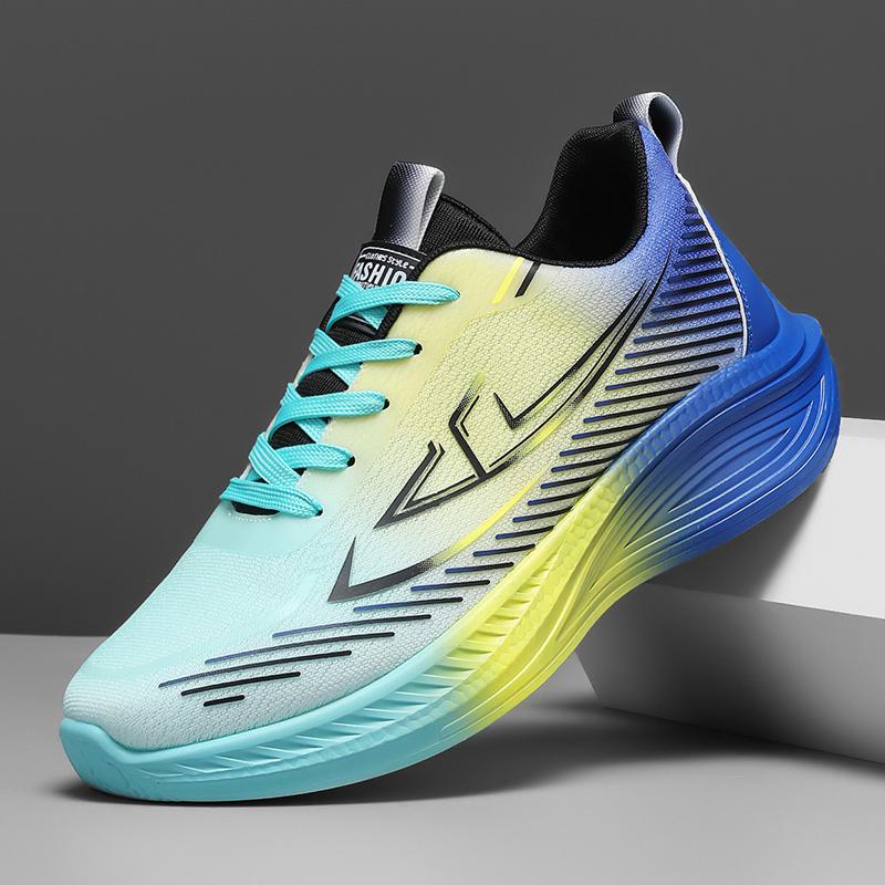 Running Shoes Men Mesh Breathable Comfortable Lace-up Casual Lightweight Walking Shoes 2025 New Flat Sneakers Man