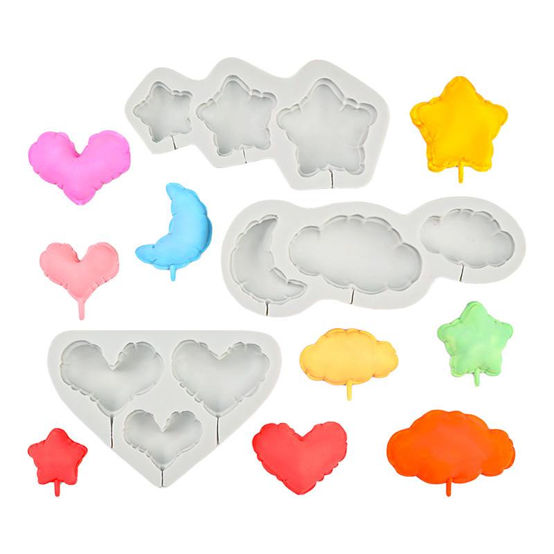 2 st Silikon Siffra 0-9 3D Präglad Fondant Godis Chokladform, Födelsedagstårta Dekoration DIY Bakning Hantverk, för Tårtdekoration