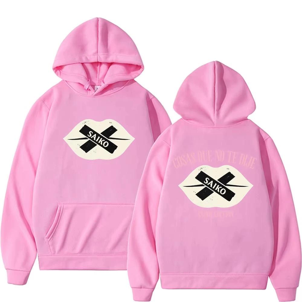 Rapper Saiko Cosas Que No Te Dije Graphic Hoodie Men's Clothing Retro 90s Classic Long Sleeve Comfort Hooded Sweats