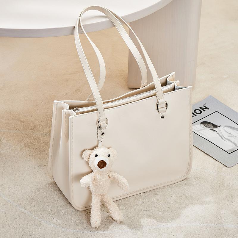 

Миссис. Сумка Qiao Женская сумка 2025 Новая Большая вместимость Модная Универсальная Текстурная Стильная Натуральная кожа Одноплечевая Сумка-тоут Трендовая Long33.5CM、Wide13.5CM бежевый