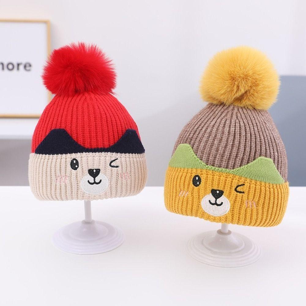Wool Children Beanies Cute Dinosaur Kids Cap Baby Wear Children Cap  Boy Girl