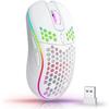 Wireless Mouse Wireless Gaming Mouse Rechargeable Pc Mouse with RGB Backlight 6 Buttons Adjustable Lightweight Honeycomb Shell