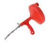 Plumbing Snake Flexible Labor Saving Anti Slip Handle Carbon Steel Drain Clog Remover for Kitchen Sink Red