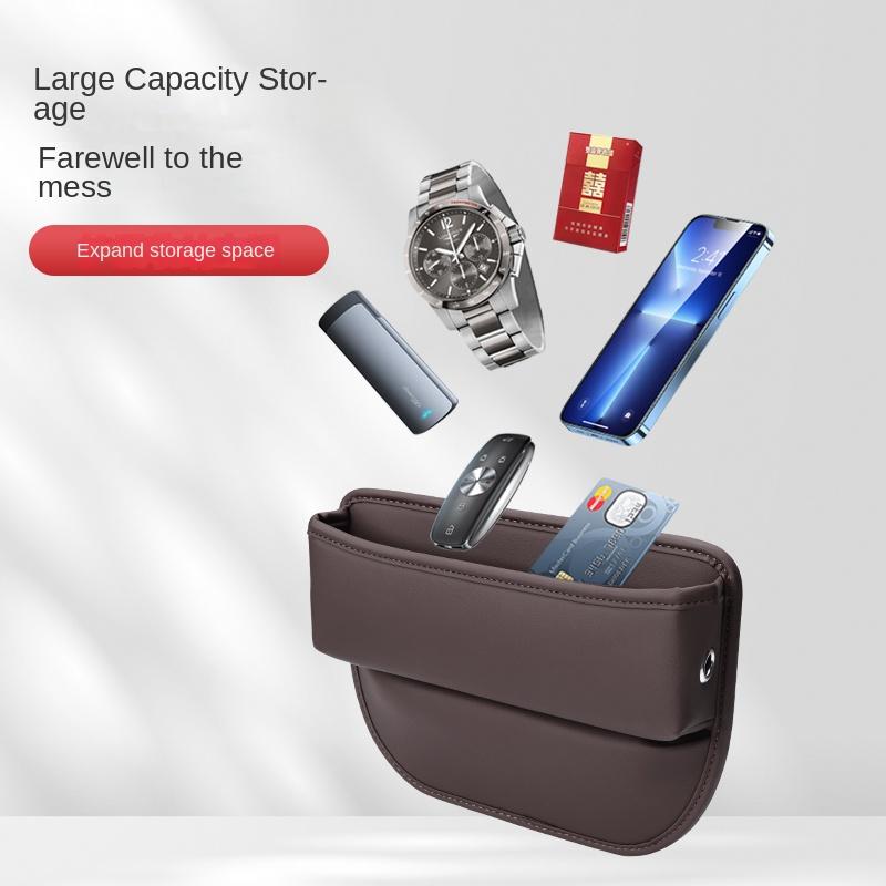 Car Interior Seat Side Gap Filling Storage Box Keys Card Sundries Tidying Tray High-Capacity Multifunction Organizer Accessories