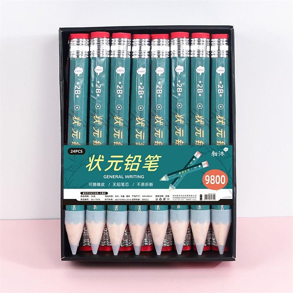 

Большой деревянный карандаш с мультяшным тематическим дизайном, огромный деревянный карандаш, забавные креативные канцелярские принадлежности, студенческий подарок GREEN-JUST ONE PIECE